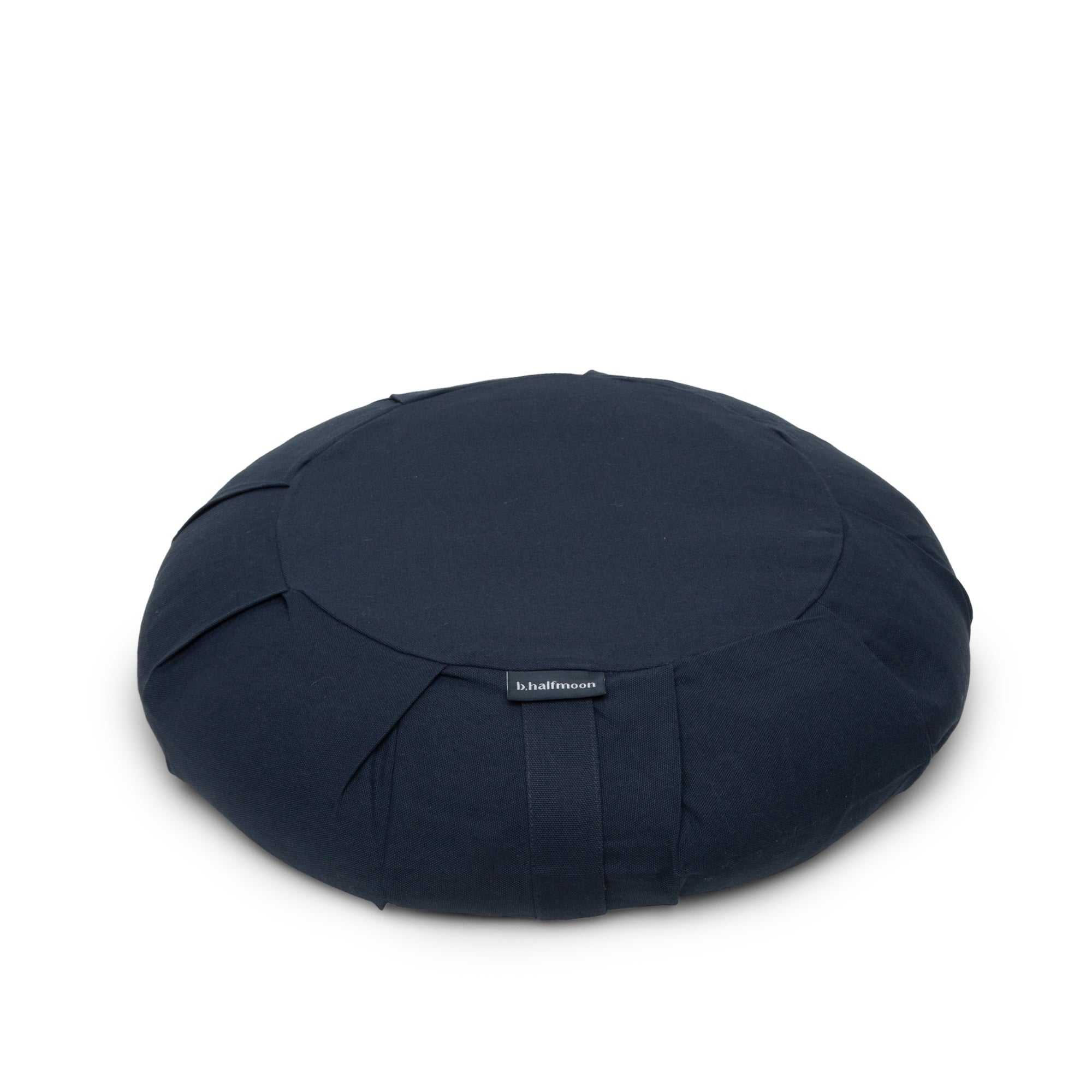 b, halfmoon Cotton Round Meditation Cushion Ink